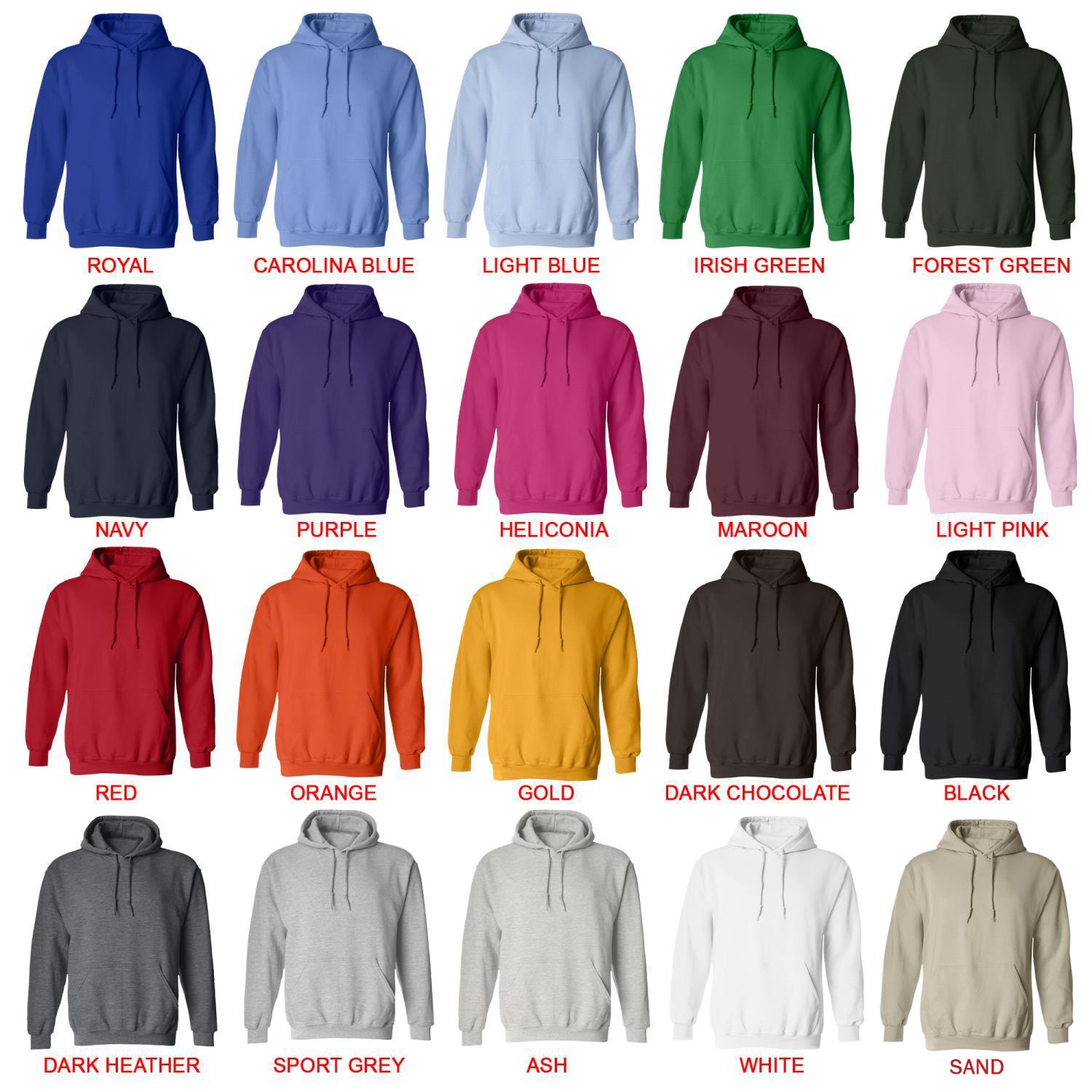 hoodie color chart - Yorkshire Terrier Gifts UK