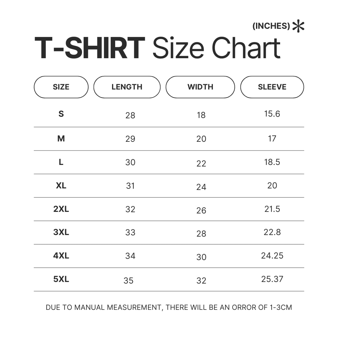 T shirt Size Chart - Yorkshire Terrier Gifts UK