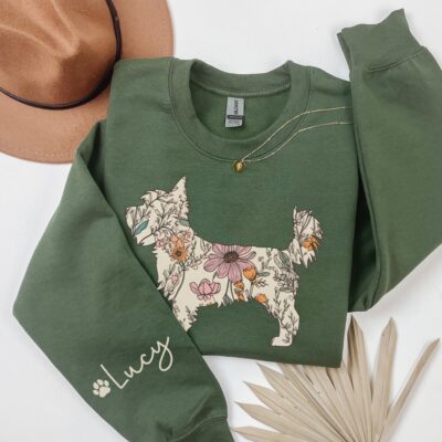 Yorkshire Terrier Wildflowers Custom Sweatshirt