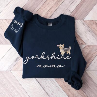 Yorkshire Terrier Mama Embroidered Sweatshirt
