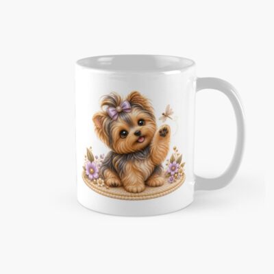 Yorkshire Terrier Vintage Illustration Mug