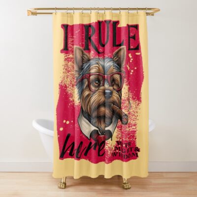Yorkshire Terrier Graphic Design Shower Curtain