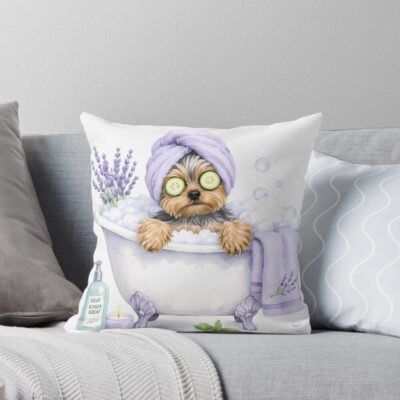 Yorkshire Terrier Graphic Design Throw Pillow