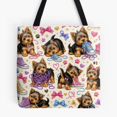 Yorkshire Terrier Vintage Artwork Tote Bag